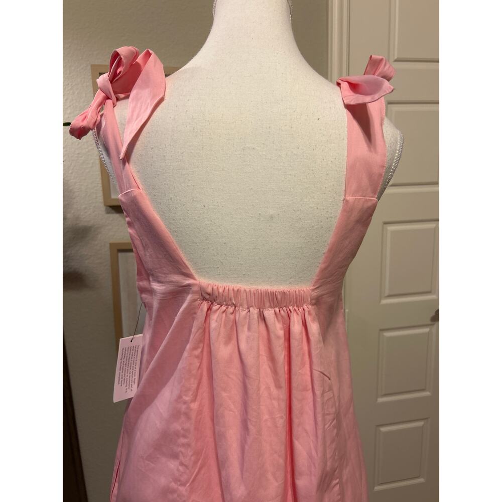 And Now This | NWT, Pink Tie Sleeve Babydoll Dress | Med - Picture 10 of 13